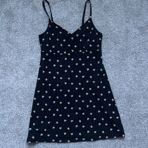 Hollister Black Mini Dress with Floral Print